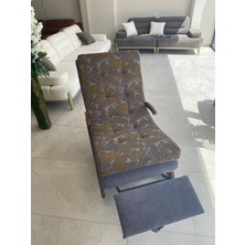 Mobilya Stant Most Woodarm Lüks Dinlenme Koltuğu Modern Tasarım ve Silinebilir Keten Kumaş ile Evinize Teslim