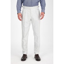 Italian Model Tokalı Ayarlanabilir Kemer Pileli Dukuma Kumaş Doble Paça Erkek Pantalon