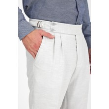 Italian Model Tokalı Ayarlanabilir Kemer Pileli Dukuma Kumaş Doble Paça Erkek Pantalon