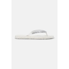 Ilse Jacobsen Creme CHEERFUL03G - Krem Taşlı Parmak Arası Terlik