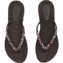 Ilse Jacobsen Prune CHEERFUL03G - Kahverengi Taşlı Parmak Arası Terlik