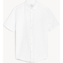 Marks & Spencer Kısa Kollu Keten Gömlek