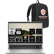 Hp Probook 440 G10 Intel Core I7 1355U 48GB 1tb SSD 14" Fhd Windows 11 Home Taşınabilir Bilgisayar & Per4 Çanta 725Q6EAPN343