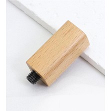 Ahşap Mum Mühür Sapı Cilalı Kayın Ağacı G19 Özel Tasarım M8 Dişli