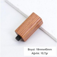 Ahşap Mum Mühür Sapı Koyu Kayın Ağacı G20 Özel Tasarım M8 Dişli