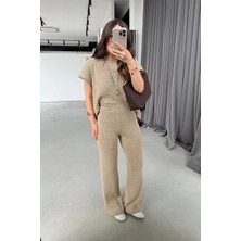 Lavida Butik Kadın Rahat Kesim Esnek Yazlık Triko Alt Üst Takım