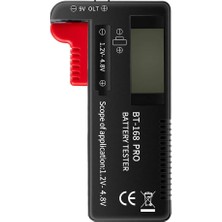 Alkatronik BT-168 Pro Pil Test Cihazı Aa Aaa C D 9V 18650 16340 14500 10440 1.2V 1.5V  3V 3.7V 4.8V Dijital Ölç