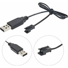 3.7V / 3.6V Lityum Pil USB Şarj Kablosu Jst Sm-2p Soket Lipo Batarya Rc Quadcopter Drone Helikopter