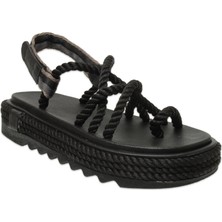 Bohonomad Ibiza Mid Platform Halat Bej Kadın Sandalet