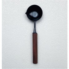 Mum Mühürü Eritme Kaşığı Yapışmaz Teflon  Kolay Temizlik Ceviz Sap