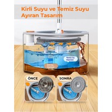 Royal Gross Clean Pro Temizlik Seti Kirli ve Temiz Suyu Ayıran Akıllı Mop & Kova Sistemi