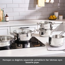 Karaca Aris Indüksiyon Tabanlı 9 Parça Çelik Tencere Seti