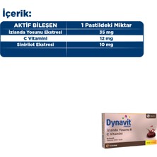 Dynavit Herbal İzlanda Yosunu & C Vitamini 16 Pastil - İzlanda Yosunu, C Vitamini, Sinirliot Ekstresi
