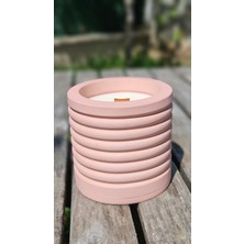 Vanilya Kokulu Beton Soya Mum-Tozlu Şeftali-9x9