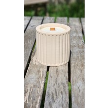 Vanilya Kokulu Beton Soya Mum-Krem-9x9