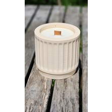 Vanilya Kokulu Beton Soya Mum-Krem-9x9