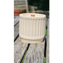 Vanilya Kokulu Beton Soya Mum-Krem-9x9