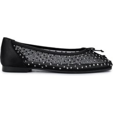 Tamer Tanca Kadın  Deri Siyah Babet Ayakkabı 942 525 Bn Ayk Y25 Sıyah Taslı