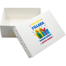 25 x 18 x 10  cm  Doğum Gününe Özel Kapaklı Hediye Kutusu 1 Adet M2
