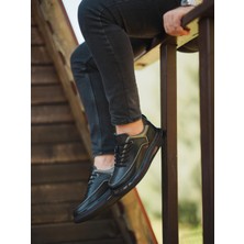 Itallano 0369 Deri Siyah Sneaker Erkek Ayakkabı