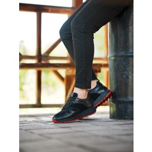 Itallano 0023 Deri Siyah Sneaker Erkek Ayakkabı
