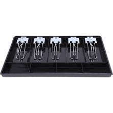 YYB Rampalı Plastik Çekmece Içi Para Düzenleyici 5 Banknot 4 Bozuk Para Gözlü 40,5 x 24,5 x 3,5cm