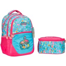 Miracle Relaxion Turkuaz Filamingo Ilkokul Çantası Beslenme Çantalı