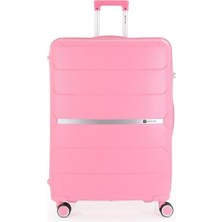 Mçs Polipropilen Valiz V366 65 cm Orta Boy Pembe