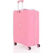 Mçs Polipropilen Valiz V366 65 cm Orta Boy Pembe