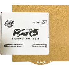 Pars 250X250 mm Gold Pei Kaplı Özel Yay Çeliği Tabla (Magnetli)