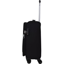 Pierre Cardin Ultra Light Hafif Lüx Kumaş Kabin Boy Valiz Siyah PC4200