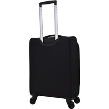 Pierre Cardin Ultra Light Hafif Lüx Kumaş Kabin Boy Valiz Siyah PC4200