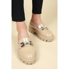 Birikon Taş Tokalı Rugan Loafer TEN
