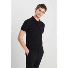 Wrangler MW7D5K4XX2T001 Siyah Erkek Kırılmaz Polo Yaka T-Shirt