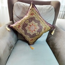 Osmanlı Motifli Etnik Desenli Fermuarlı Yastık Kılıfı Kırlent Kılıfı Koltuk Yastık Kılıfı