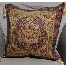 Osmanlı Motifli Etnik Desenli Fermuarlı Yastık Kılıfı Kırlent Kılıfı Koltuk Yastık Kılıfı