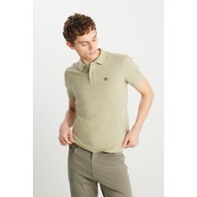 Wrangler MW7D5K4XX2T37Y Yeşil Erkek Kırılmaz Polo Yaka T-Shirt