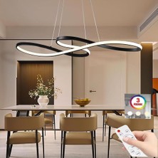 Istanbul Avize Nota Lüx LED Siyah Modern Ledli Avize