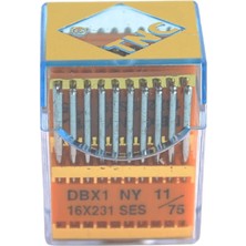 Tnc Düz Makine İnce Dip Yanmaz Dikiş İğnesi / DBX1 SES PVD 11/75 100ADET