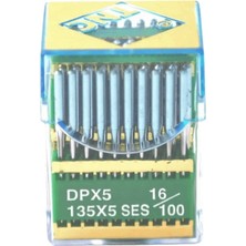 Tnc Düz Makine Kalın Dip Yanmaz Dikiş İğnesi / DPX5 SES PVD 16/100 100ADET