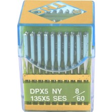 Tnc Düz Makine Kalın Dip Yanmaz Dikiş İğnesi / DPX5 SES PVD 8/60 100ADET