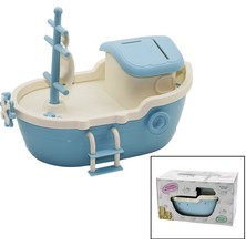 Büyük Gemi Kumbara Kilitli Renkli Pls. TBN:10 x 18 cm  - Güverte: 14.5 x 24.5 cm  Y: 8-10-13 cm
