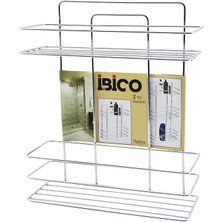 2 Katlı - Dikdörtgen   Krom   Metal  Banyo Köşelik - Duşkabin Raf - Şampuanlık