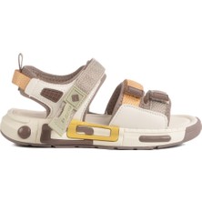 Krem Cırtlı Hafif Anatomik Erkek Çocuk Sandalet 1947 F