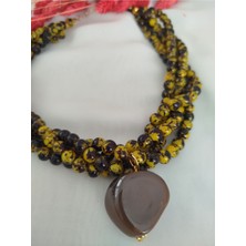 Cam Boncuklu Figürlü Kolye