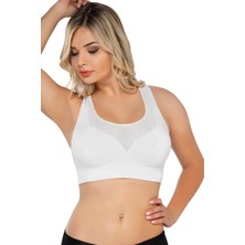 Miraxx Beyaz Mı Emay 4027 Seamless Tül Pedli Toparlayıcı Büstiyer