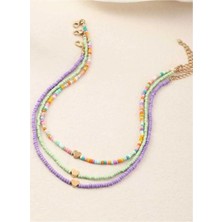 Kum Boncuk Kalpli 3'lü Kolye