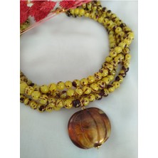 Cam Boncuklu Figürlü Kolye