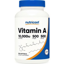 Nutricost Vitamin A  10,000 Iu, 500 Softgel Capsules.abd Menşei