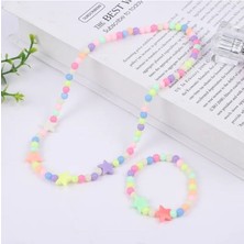 Yıldız Figürlü Çocuk Kolye Bileklik Takımı.